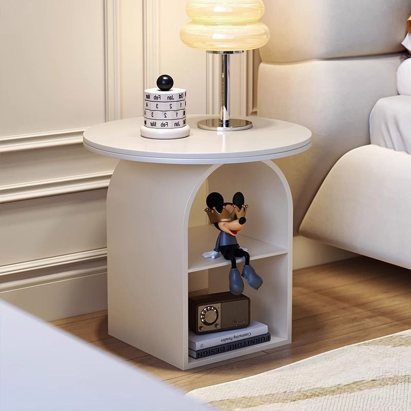 Living Room Sofa Small Side Table Coffee Table Small Table Bedside Side Cabinet Storage Rack Creative Corner Table Cream Style Removable