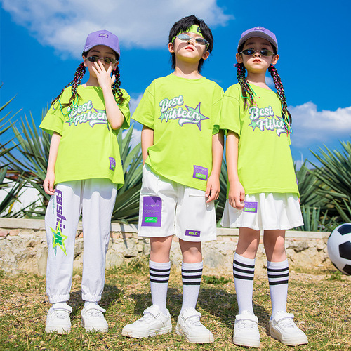 Summer Short Sleeve Kindergarten School Uniform College Style Sports Class Uniform June 1st Performance Uniform Group Photo Uniform
