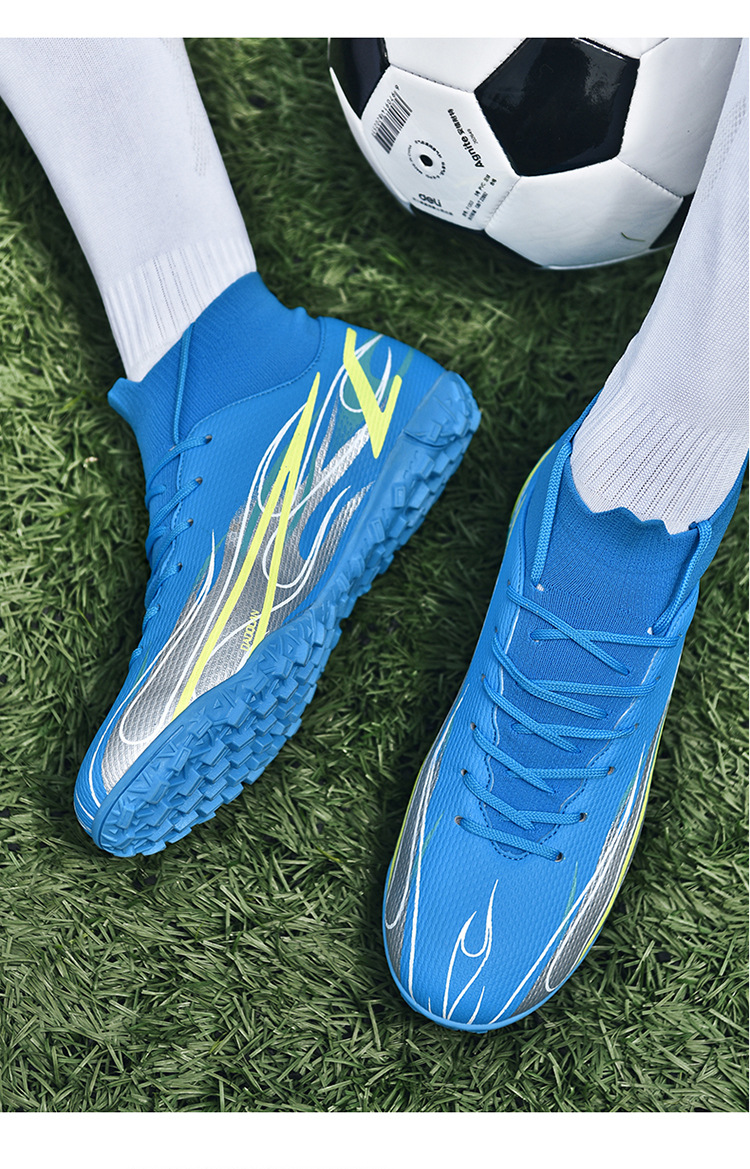 Scarpe da calcio alte transfrontaliere 46 di grandi dimensioni 47 AG unghie lunghe tf unghie rotte set di calzini da uomo e da donna_voghion.com