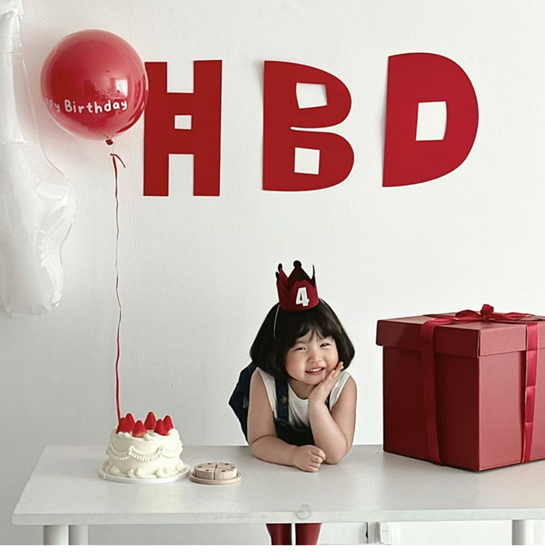 Birthday Decoration Set Red Felt Backdrop For Childrens Party_voghion.com