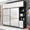 wardrobe Sliding door Simplicity modern Economic type bedroom household Light UV Light extravagance white Sliding door Assemble overcoat