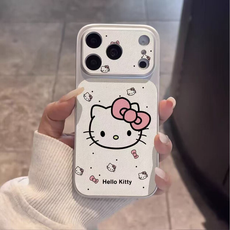 Big Face Kt Cat Iphone17 Cartoon 15Promax Phone Case Suitable for Apple 16Pro Large Window 14 Anti-Fall