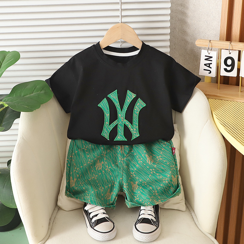 子供半袖セット夏男の子服女の子tシャツ赤ちゃん夏服服2025新しい子供服ファッション|undefined