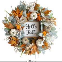 国境を越えた感謝祭クリスマス壁飾り花輪霜葉カボチャ秋色花輪ストラップ紅葉独立駅亜