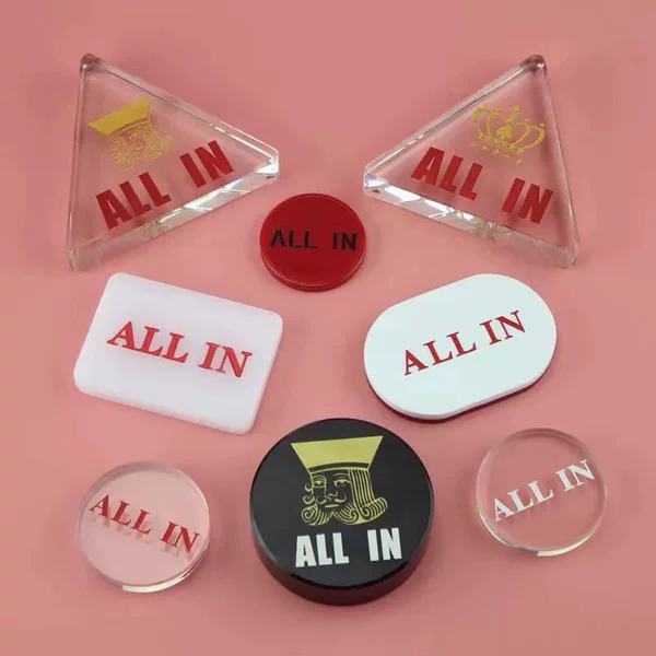 Acrylic Zhuang DEALER code Texas poker Zhuang code Z acrylic triangle ALLIN brand Texas poker accessories