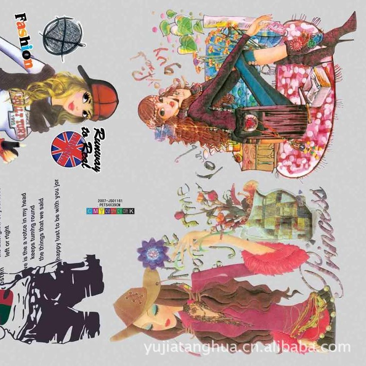 发泡烫画 女人图烫画 男装烫画 ABC级烫画