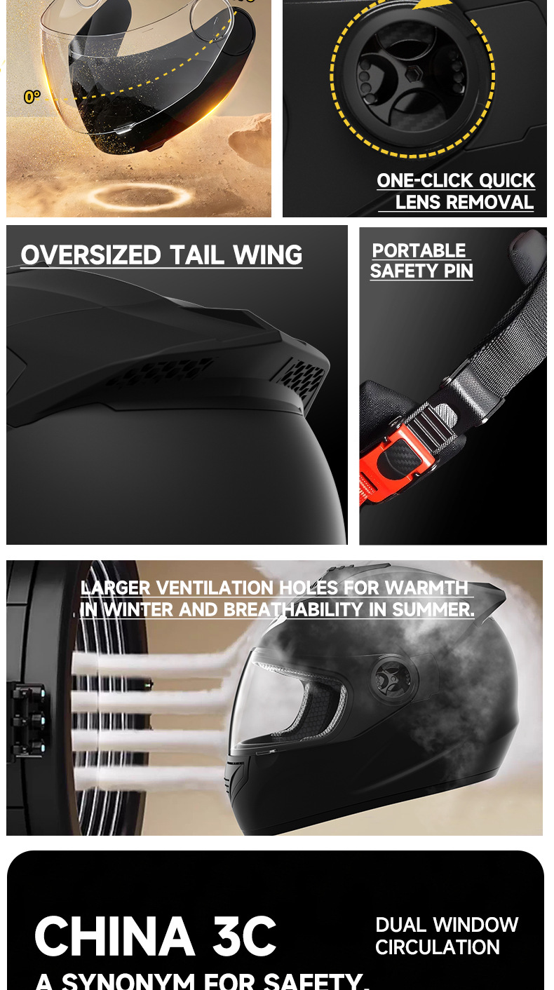 Dot Certified Foreign Trade Motorcycle Helmets, Electric Vehicle Riding Full-Face Helmets, All-Season Safety Helmets, Factory Wholesale