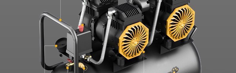 Oil-free silent air compressor, small household 220v air compressor, air pump for woodworking, painting, nailing, and inflating