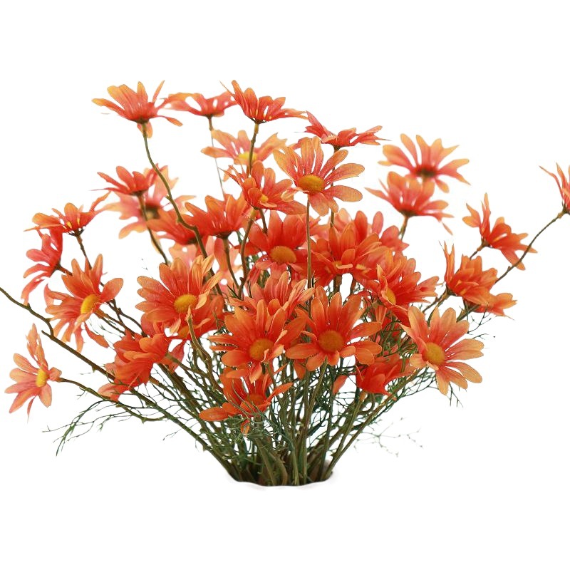Daisy artificial 5 cabezas crisantemo holandés crisantemo persa boda hogar fotografía decoración apoyos flor artificial manzanilla