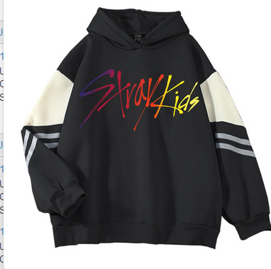 Suministro transfronterizo Harajuku KPOP stray kids álbum sudadera de manga larga empalmada sudadera con capucha marca de moda