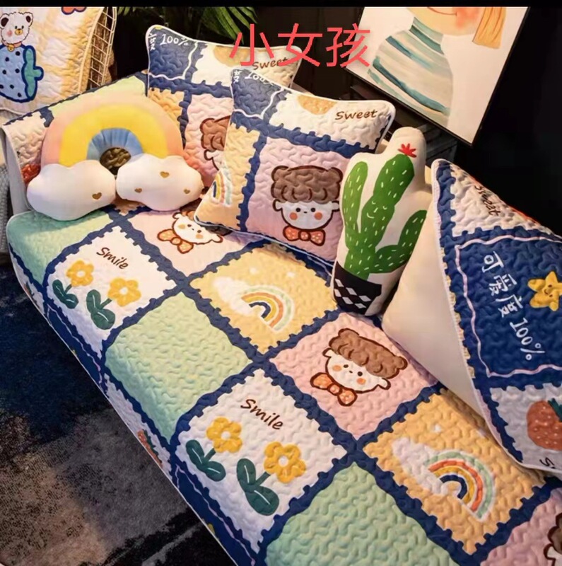 滑り止め四季通用ソファーマット漫画プリントネット赤タイプの家庭装飾シンプルなソファーカバー卸売り|undefined