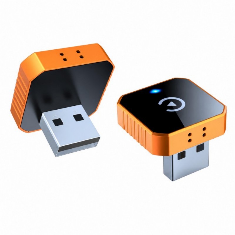 Cross-Border Popular Product: Wired-To-Wireless Carplay Box and Android Auto Box Two-In-One Car Connectivity Adapter
