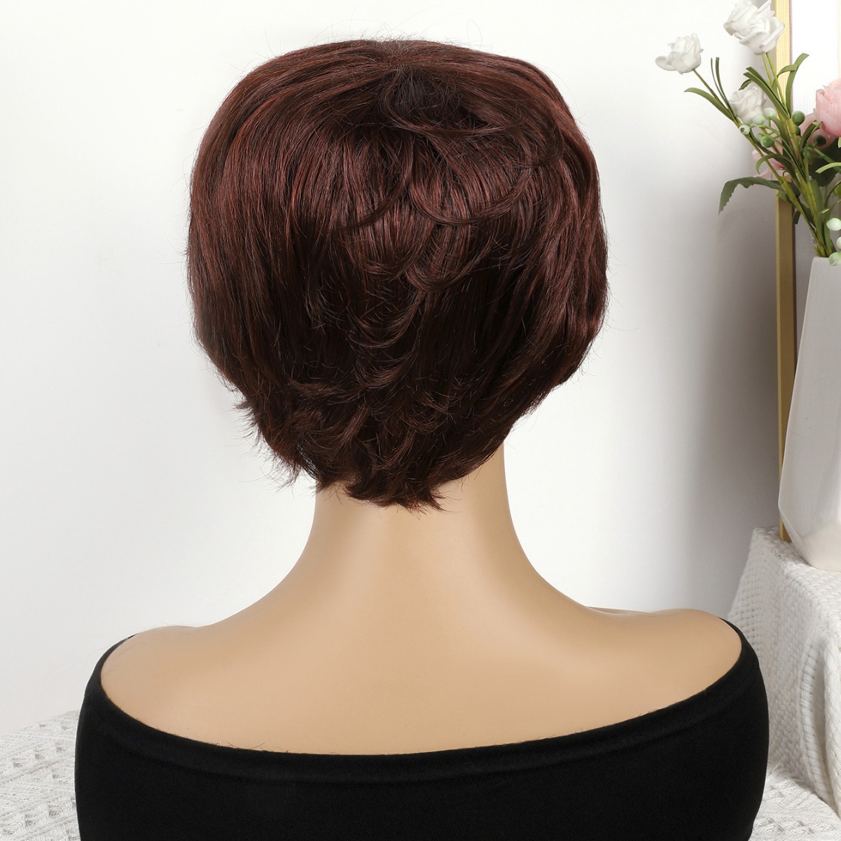 Fibra química al por mayor bob cabello pelucón mecánico pelucón cubierta de pelo