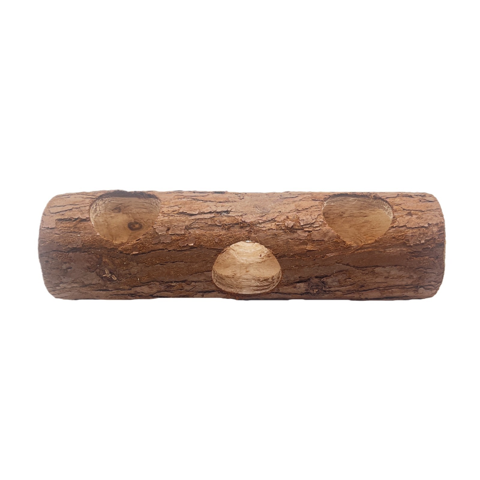 Pequeño juguete para mascotas hámster canal de madera maciza tubo de árbol túnel de escape de agujero de árbol Oso de Oro pájaro de escape juguete de entrenamiento