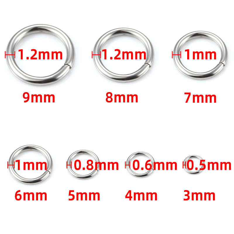 不锈钢开口圈闭口圈各类挂件手工连接圈配件项链手链饰品配件DIY
