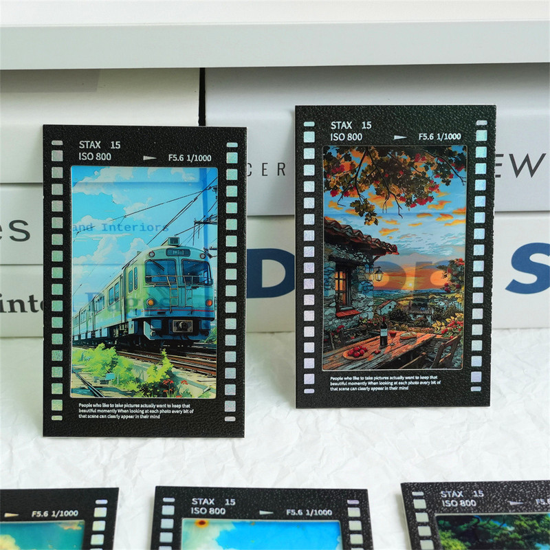 3inch Ins Xiaohongshu Light and Shadow Reversal Film Colorful Film Star Chasing Photo Reversal Film Frame Black Frame with Adhesive Backing 3inch Ins Xiaohongshu Light and Shadow Reversal Film Colorful Film Star Chasing Photo Reversal Film Frame Black Frame with Adhesive Backing