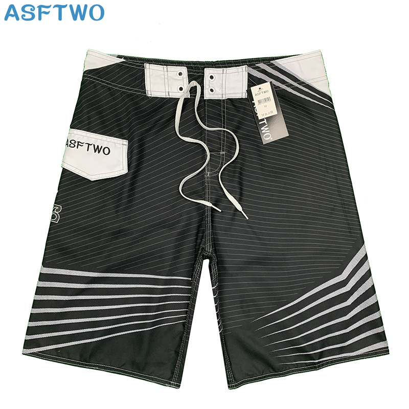 国境を越えた電気商asftwoスポット水密桃皮パイル男性速乾ビーチパンツプリントサーフィン五分パンツ