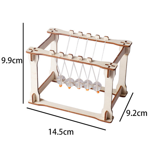 Children's wooden physics experiment gizmo, science and technology hand-made DIY Newton's pendulum, science and education educational toys