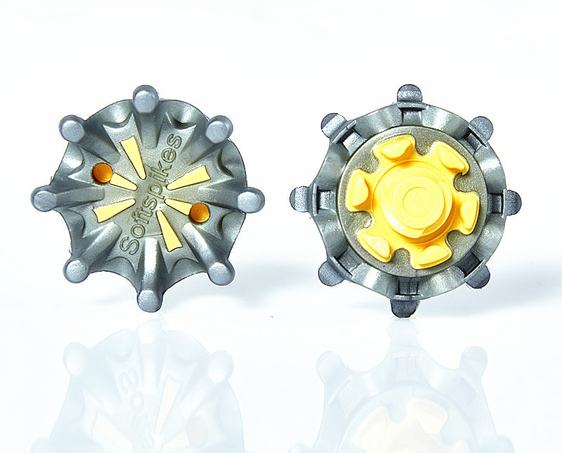 El Golf durable calza el clavo externo material giratorio de la ocho-garra de la rotación TPU del gong del clavo conveniente para el único negro del Golf de FJ