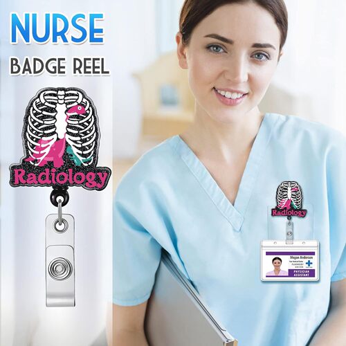 Amazon teacher office medical bottle nurse cap pull tab ID clip student expandable clip badge scroll