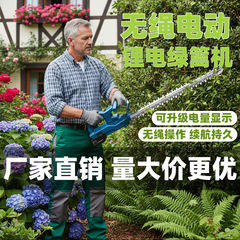 电动绿篱修剪机便携式锂电双刃款家用户外绿化多功能绿植修枝机