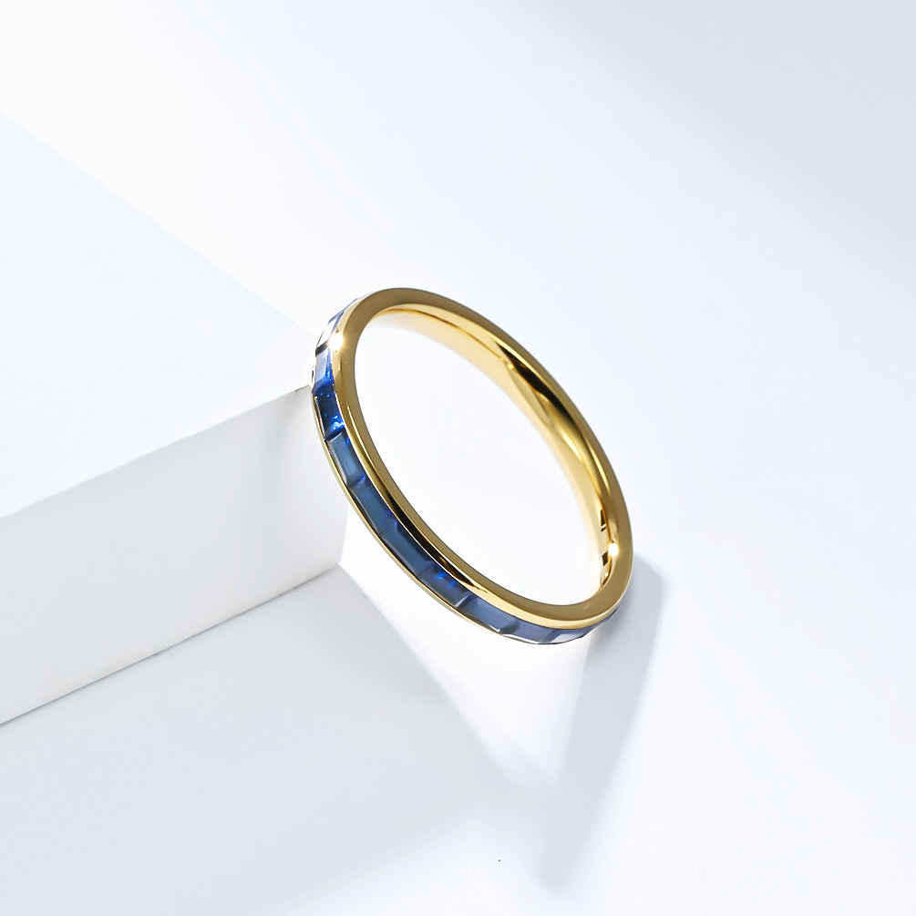 Minimalist Diamond Ring For Women Titanium Steel Elegant Accessory_voghion.com