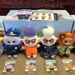 新品跨境疯狂动物城系列10cm搪胶玩偶潮玩盲盒毛绒公仔背包小挂件