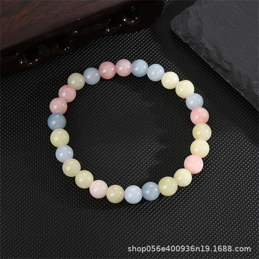 Moda simple 8mm pulsera de piedra de ágata natural alta sensación de mano de cristal cuentas pulsera comercio exterior al por mayor damas