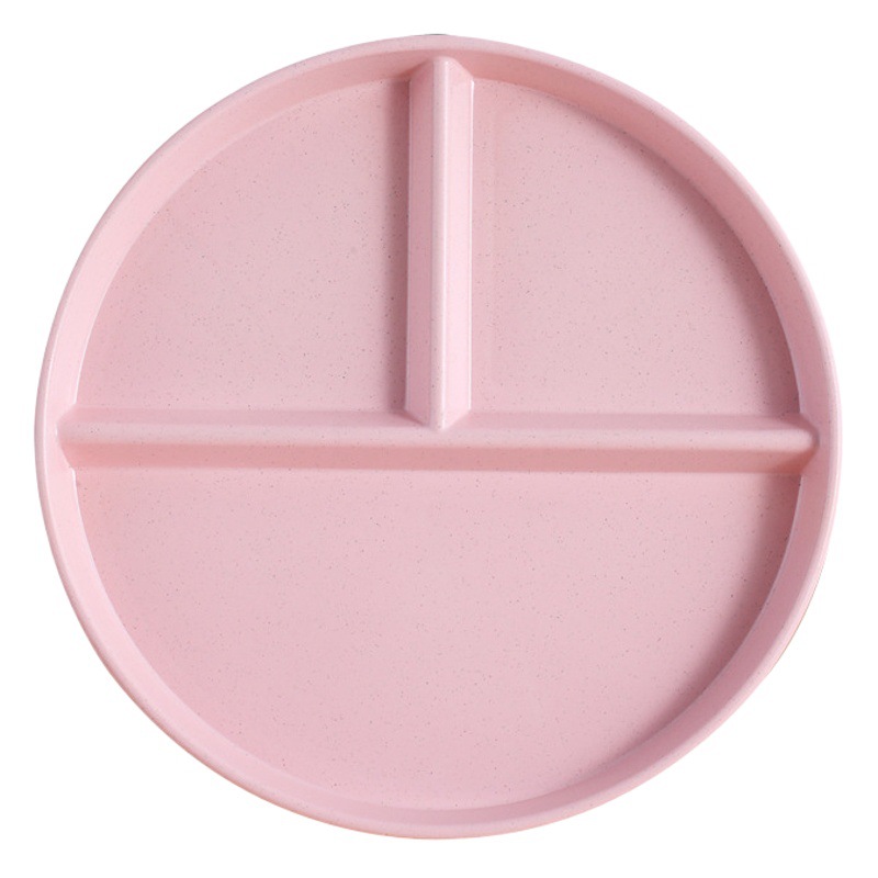 Placa dividida Placa de reducción de grasa placa dividida separada comida individual placa cuantitativa tres rejilla hogar adulto placa de plástico resistente a la caída