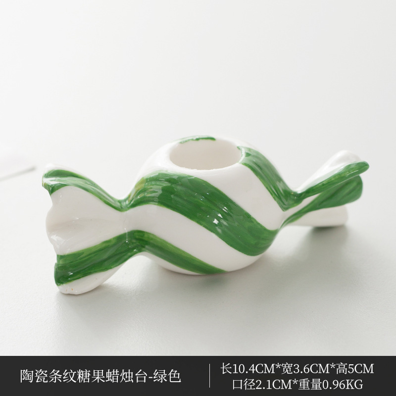 新款跨境ins风氛围创意家居装饰品摆件长杆香薰蜡烛台糖果蝴蝶结|undefined