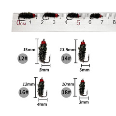Nano-bug fly hook, micro-lua bionic hair hook, poisonous insect stinger, specially designed to catch white-striped blackfish