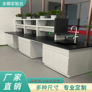 All-steel test bench laboratory side bench test bench workbench console steel-wood test bench chemical table fume hood