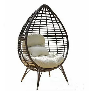 Silla de vid colgante azul balcón doméstico sala de estar patio columpio suelo perezoso ocio sofá silla creativo nido de pájaros cesta colgante