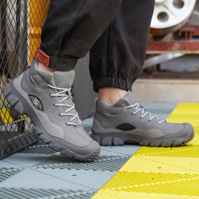 Erkek Özel İş Ayakkabıları Erkek Çelik Burunlu İş Güvenliği Darbeye Dayanıklı Delinmeye Dayanıklı Haşlanmaya Dayanıklı Aşınmaya Dayanıklı Yüksek Üst Güvenlik Koruyucu İş Ayakkabısı_voghion.com