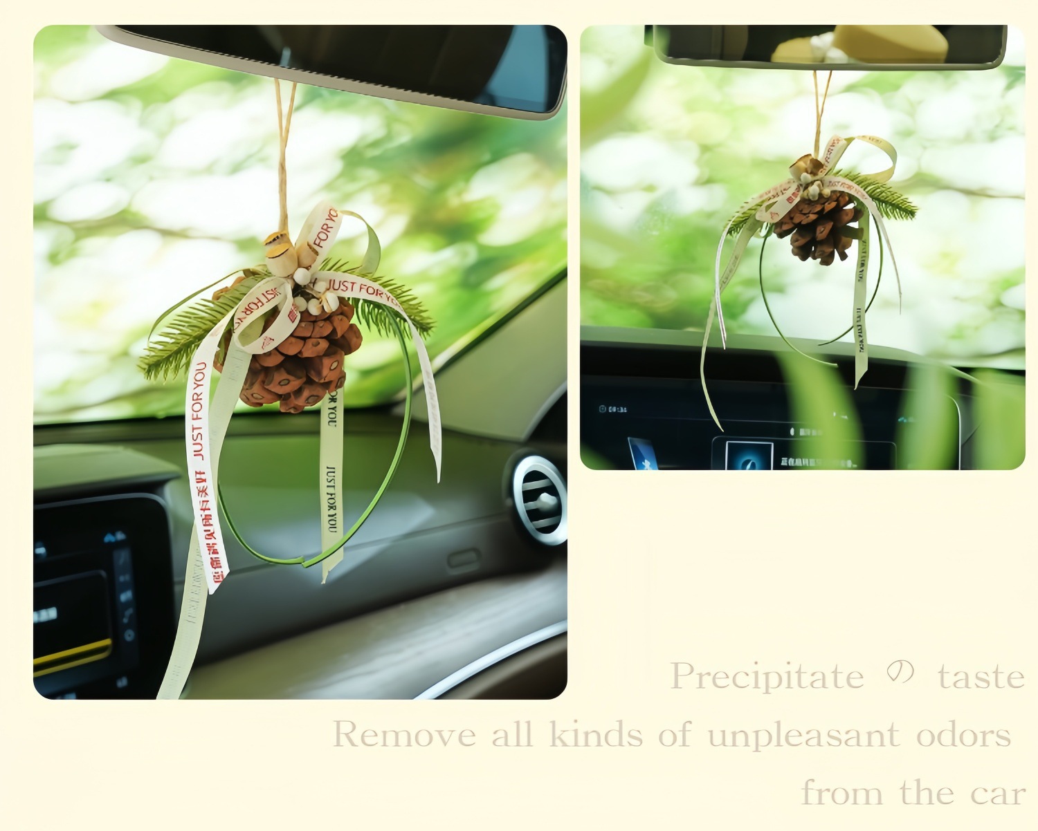 Car Pendant "Fengqingsheng" Gift for Girls, Niche and Creative Plant Pine Cone Christmas Decoration