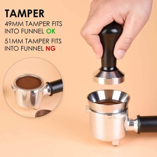 51/53/58mm Stainless Steel Water Cup Powder Ring/Powder Ring Portable Coffee Machine Leak-Proof Measuring Funnel