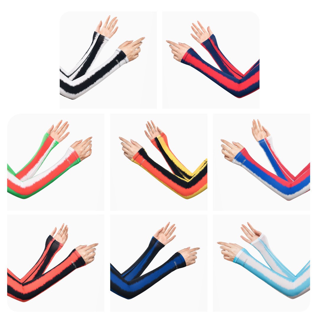 World Cup fan summer sun protection sleeves, ice silk cooling sleeves, UV protection arm sleeves for men and women, outdoor arm guards for summer