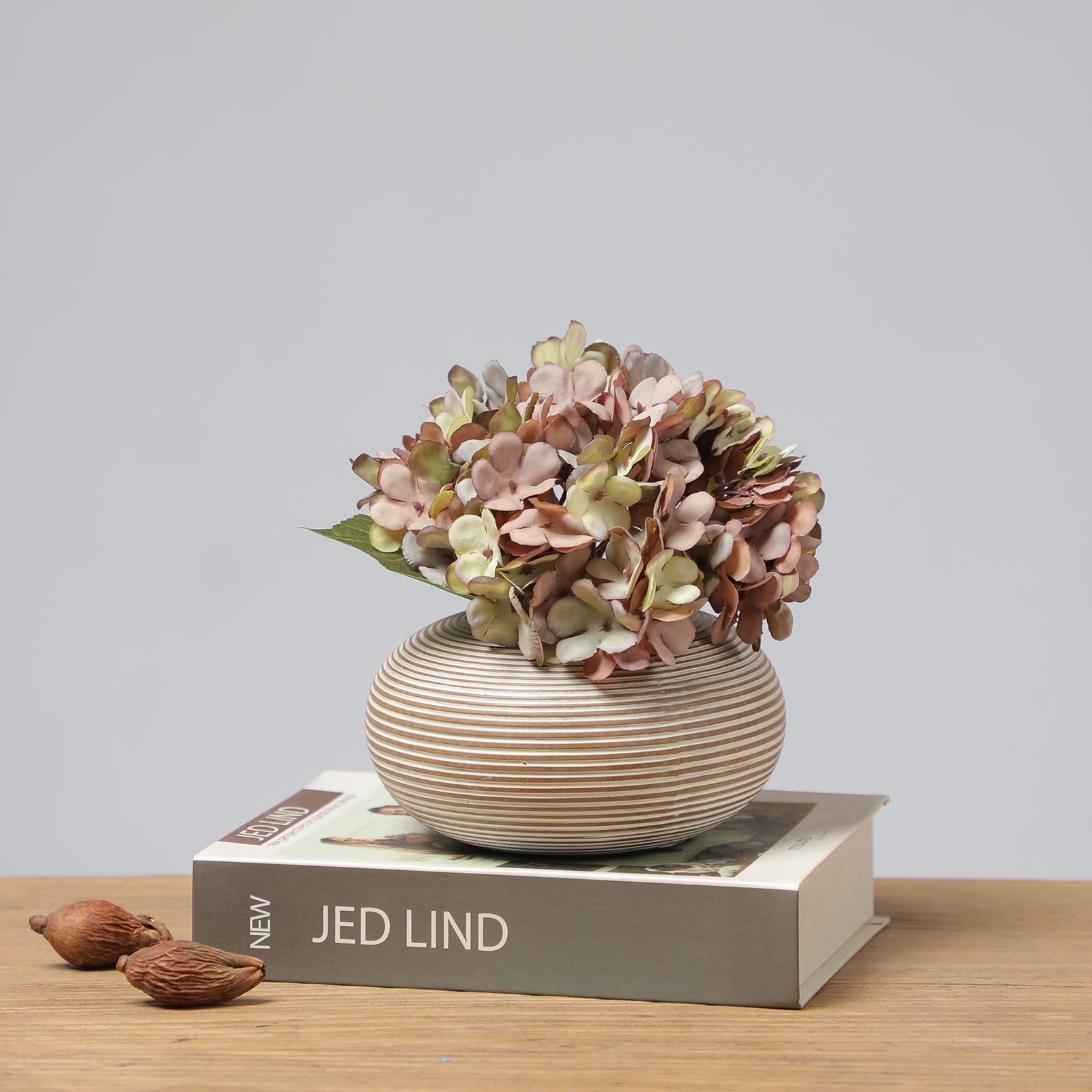 Florero de Resina para Flores Secas Decorativo para Sala de Estar y Dormitorio
