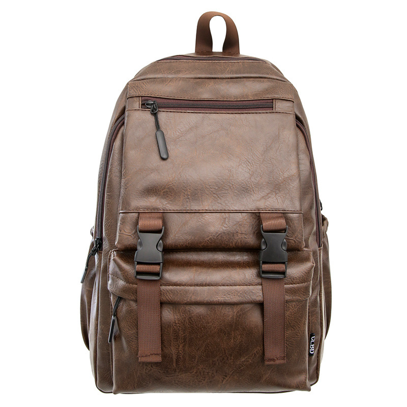 2025 primavera mochila de viaje de cuero anti-salpicaduras para hombres