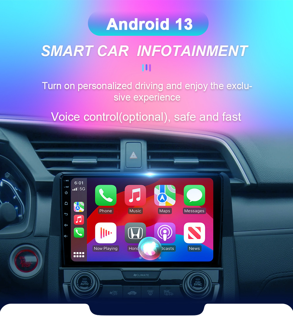 Cross-Border Applicable 16-18 Honda Civic Central Control Large Screen All-In-One Android Car Navigation