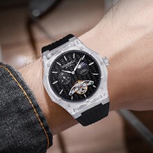 Eyki艾奇25新款机械表正品镂空手表男防水时尚原创情侣手表夜光