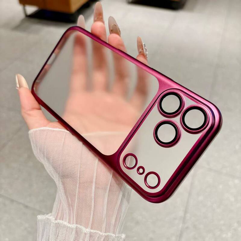 Suitable for iPhone 18 PRO MAX phone case, matte frosted semi-transparent Apple 17 AIR lens film, anti-drop hard case