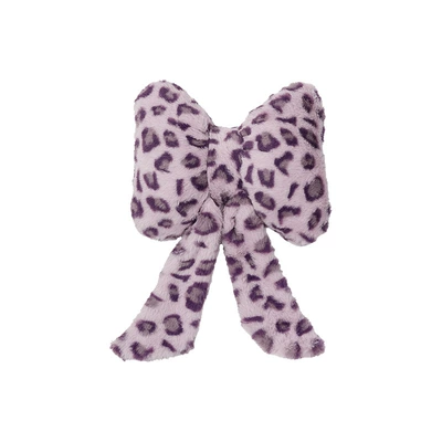 Waist support – Car Interior Lumbar Support - rabbit-fur-leopard-print-ribbon-headrest-purple