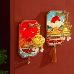 故宫文创北京冰箱贴大吉宫灯全国旅游纪念品金属冰箱贴批发定制