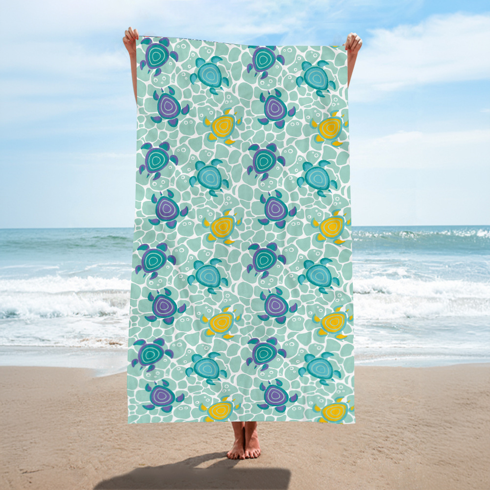 Microfibra transfronteriza tela de hormigas impresa toalla deportiva natación absorción sudor rápido secado toalla de baño de playa al aire libre