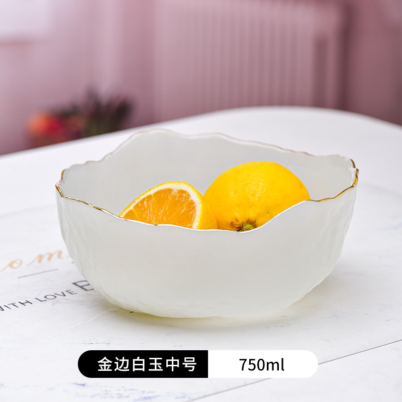 금테 백옥 샐러드볼 중형