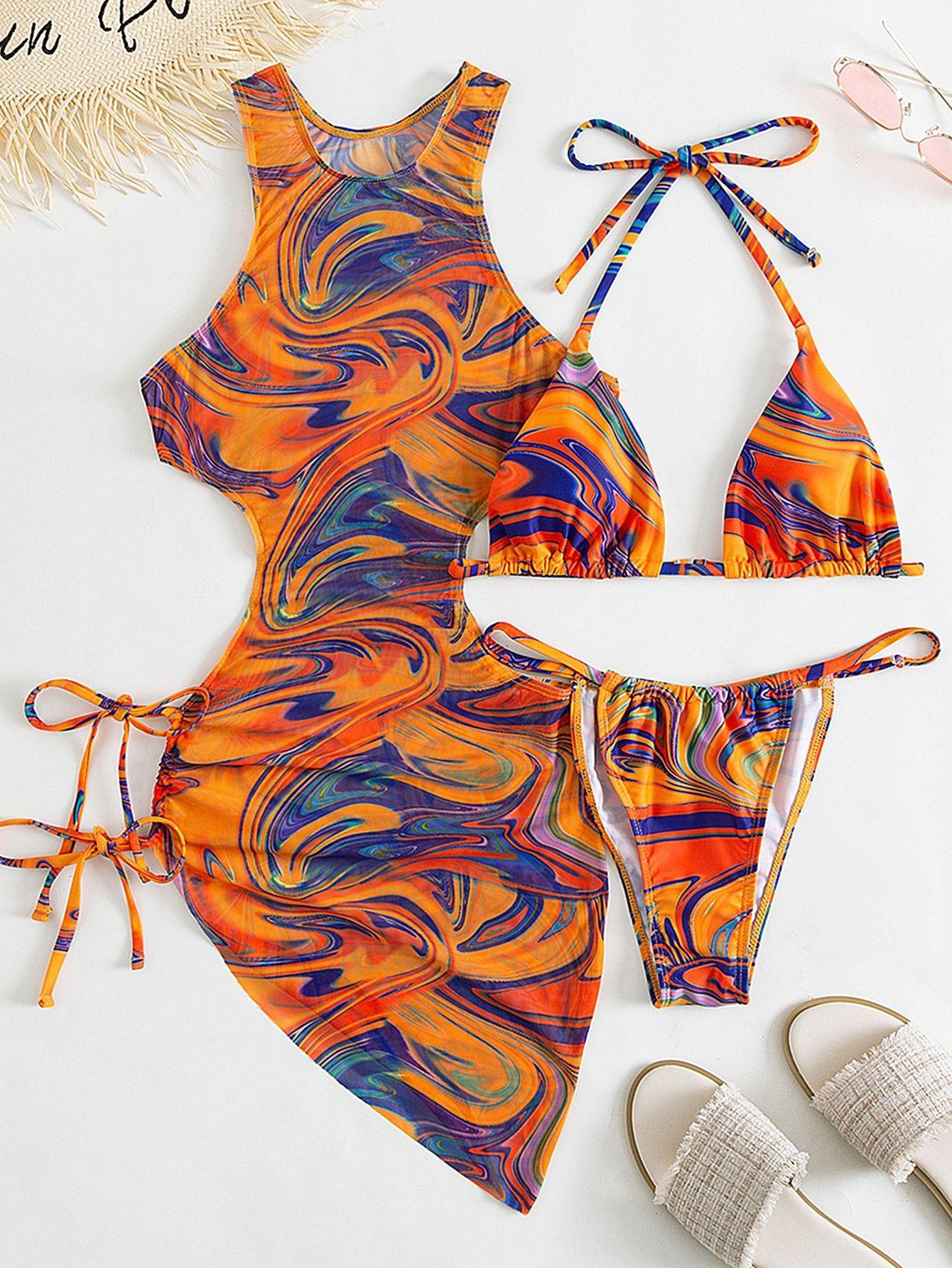 Vivid swirl pattern close-up