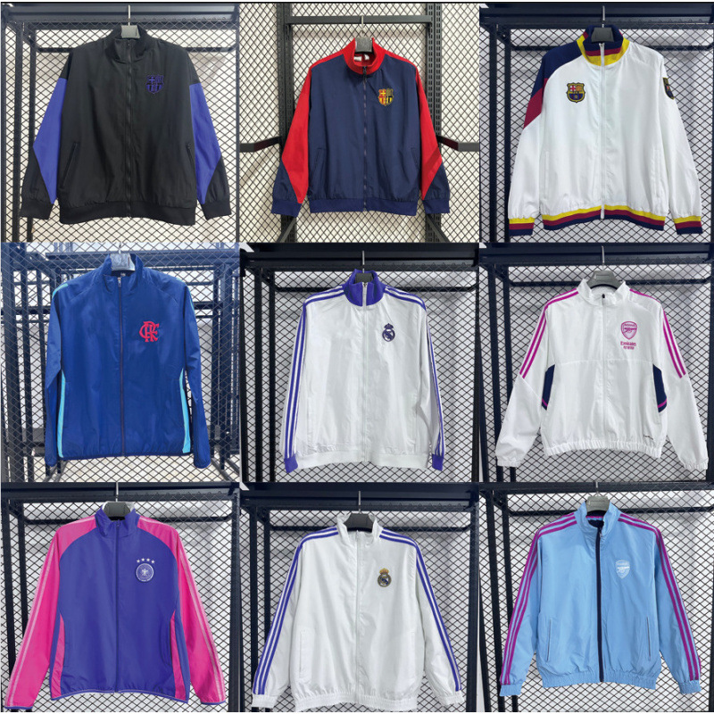 56 New Windbreaker Real Madrid Inter Milan Arsenal Italy Barcelona Juventus Bayern Munich Manchester United Chelsea Football Uniforms
