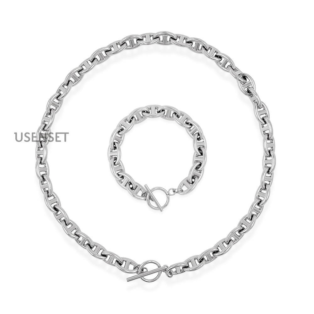 INS Style Geometric Stainless Steel Plating Necklace 1 Piece