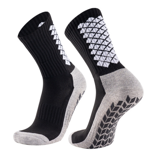 Export Cross-border Amazon Football Socks Men's Socks Glue Anti-slip Floor Socks Towel Bottom Mid-calf Thickened Sports Socks